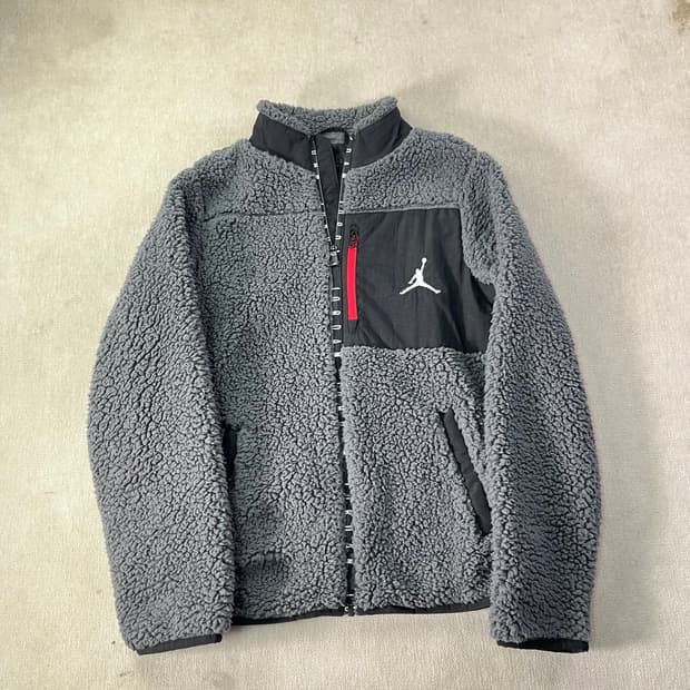 95 조던 자수로고 플리스 풀집업 자켓
