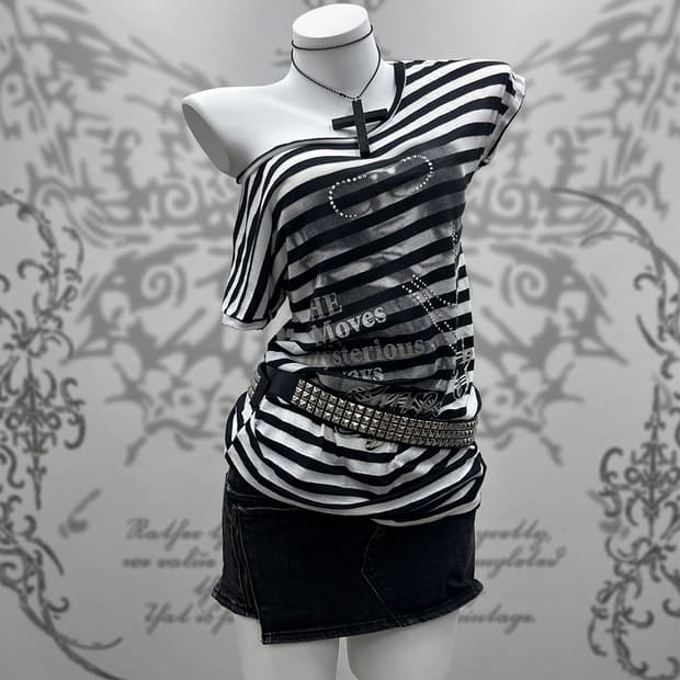 00's Stripe girls printing T-shirts