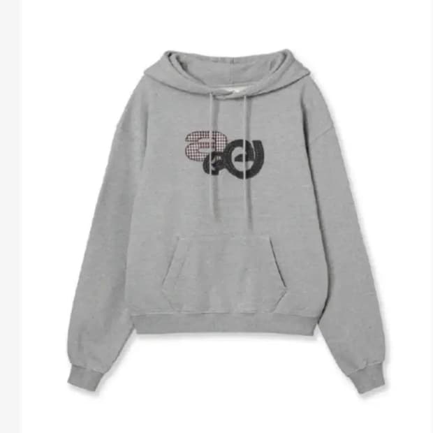 에이이에이이 후드티 APPLIQUE LOGO HOODIE [MELANG]