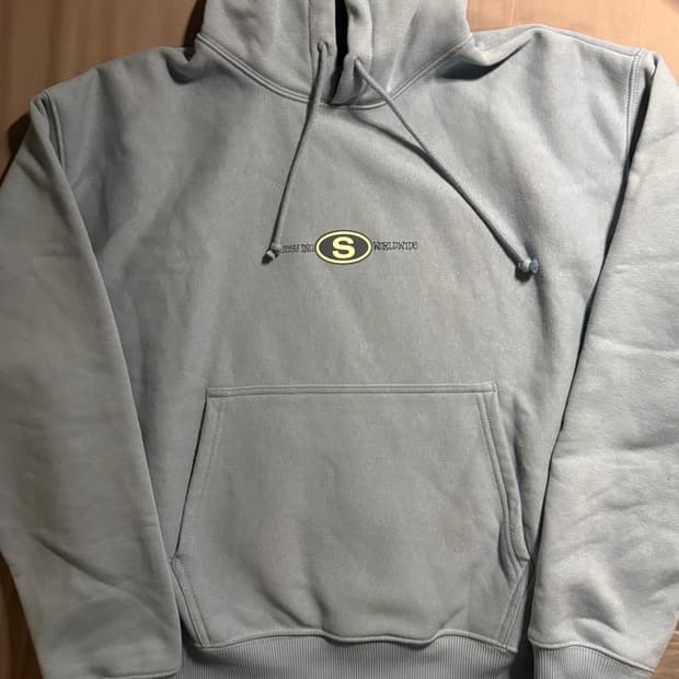 스투시 월드와이드 닷 후드티 슬레이트