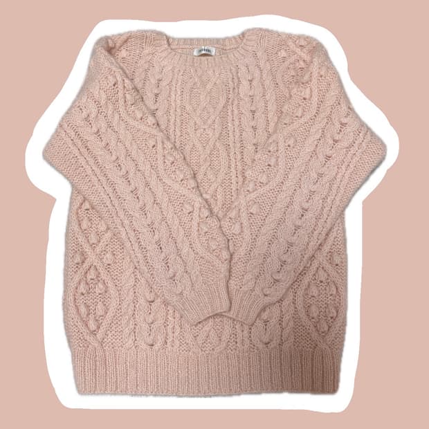 아방핏 여리여리 복숭아 니트 