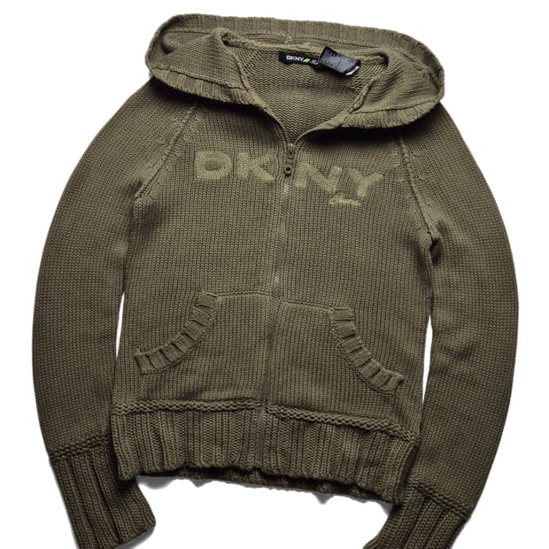 [M] DKNY 니트 후드집업