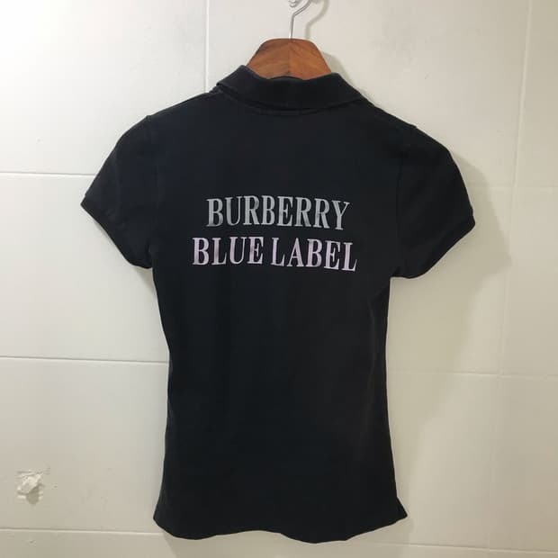 burberry blue label 핑크 백포인트 카라티