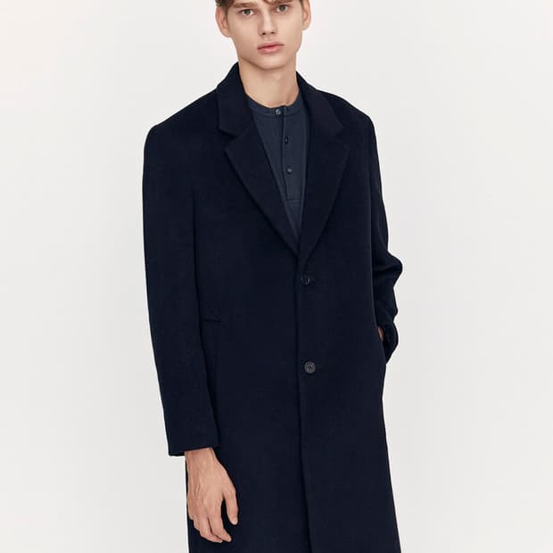 지오다노 울캐시 싱글 코트 블랙 XL (새상품)