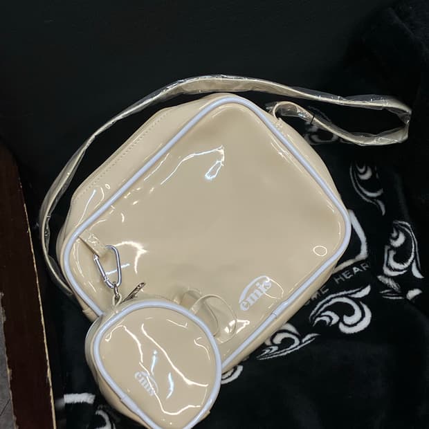 이미스 에나멜 숄더백 코인 퍼스 세트 라이트베이지 #csz3099 