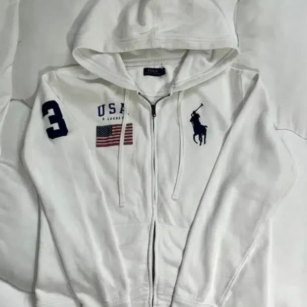 폴로 랄프로렌 후드집업 화이트 구해요