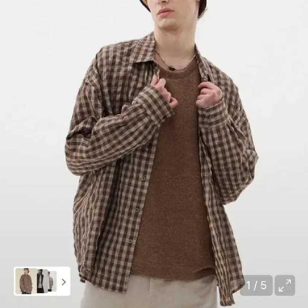 르아브 알파치노 체크셔츠