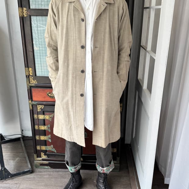 The viridi anne 코튼 숍 코트