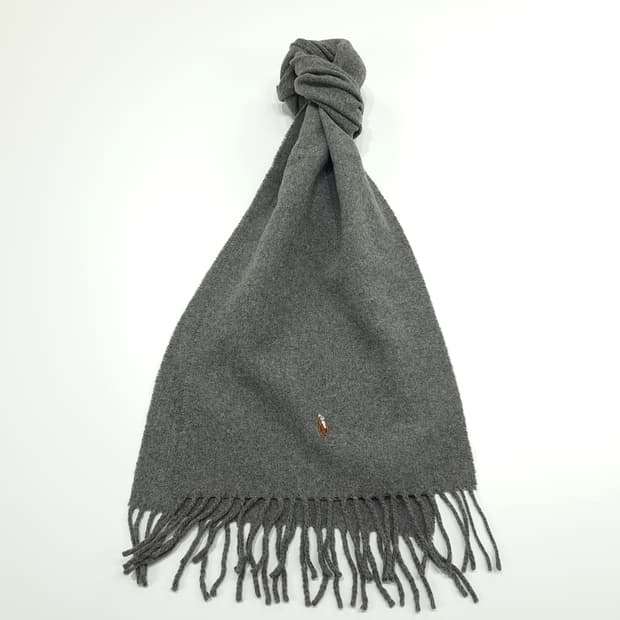 MX316 폴로 랄프로렌 그레이 울 목도리 머플러
