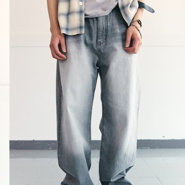  Hatchingroom Regular Jeans washed gray