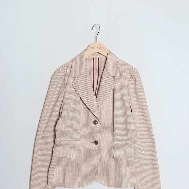 TRUSSARDI Check Cotton Blazer