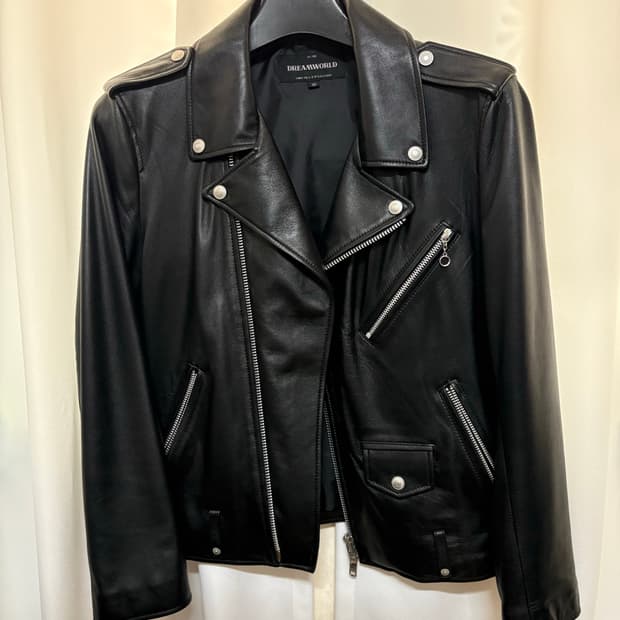 드림월드 램스킨 클래식 라이더 자켓