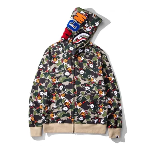 베이프 샤크후드 헬로키티 그린 xl 새상품