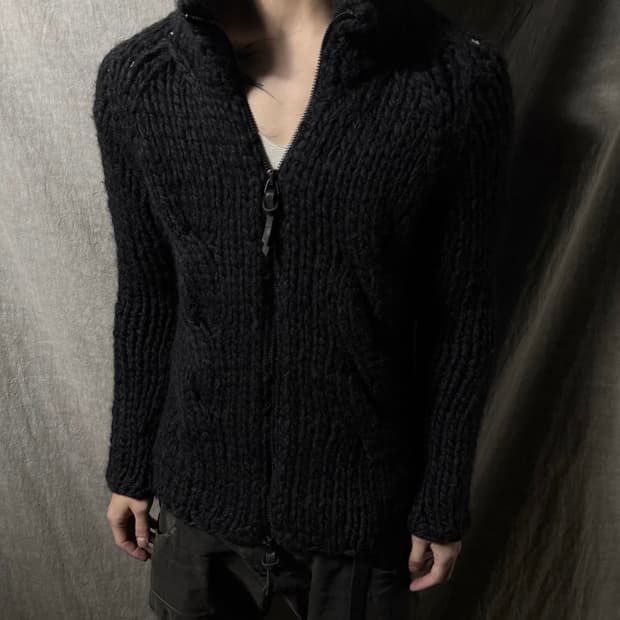 THE VIRIDI-ANNE High Neck Zip Cardigan