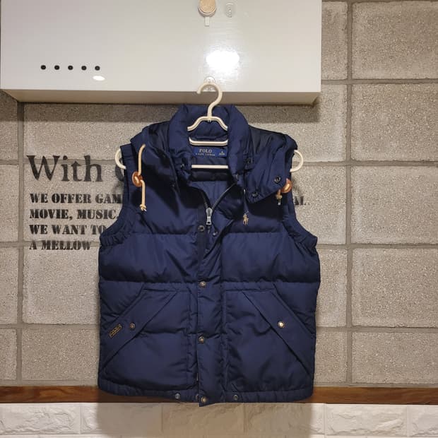 폴로랄프로렌 다운 후드 베스트 M
