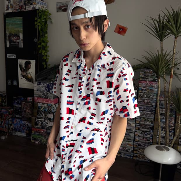 Tommy Hilfiger 올오버 플래그 하프 셔츠