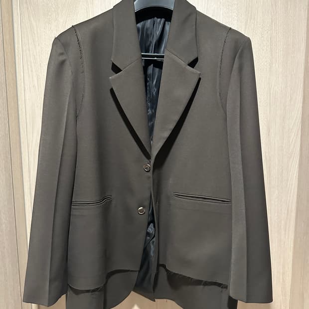 유스 레이어드 블레이저 브라운 M