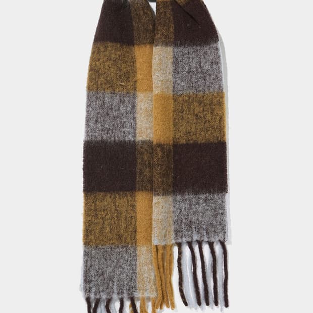 알파카 혼방 머플러 made in Italy