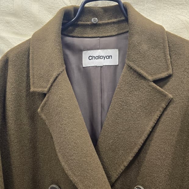 샬라얀 Chalayan 핸드메이드 더블 롱 코트 77~88