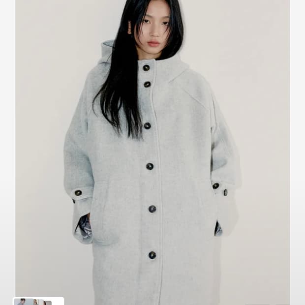 오피쉬 하프 코트 RICH WOOL HALF COAT, GRAY 