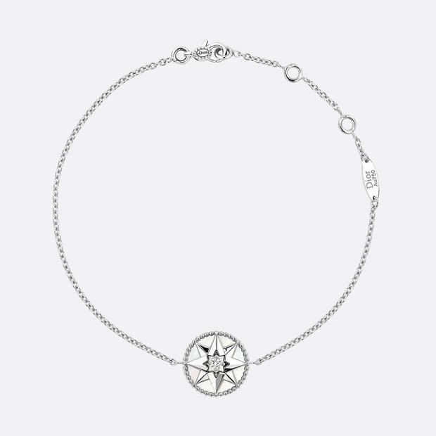 디올 로즈드방 팔찌 화이트골드