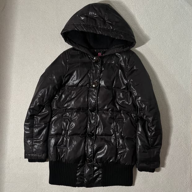 일본빈티지 갸루 y2k 지뢰계 바비 블랙 다운 패딩