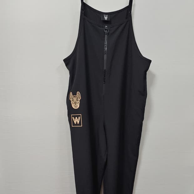 라이프워크 블랙 멜빵 점프수트 F