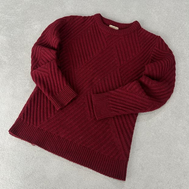 버버리 버건디 니트
