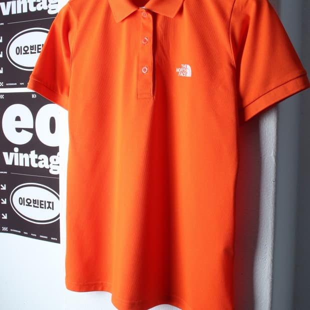 W(XL) 노스페이스 반팔 카라 티셔츠 기능성 스몰로고-H36843