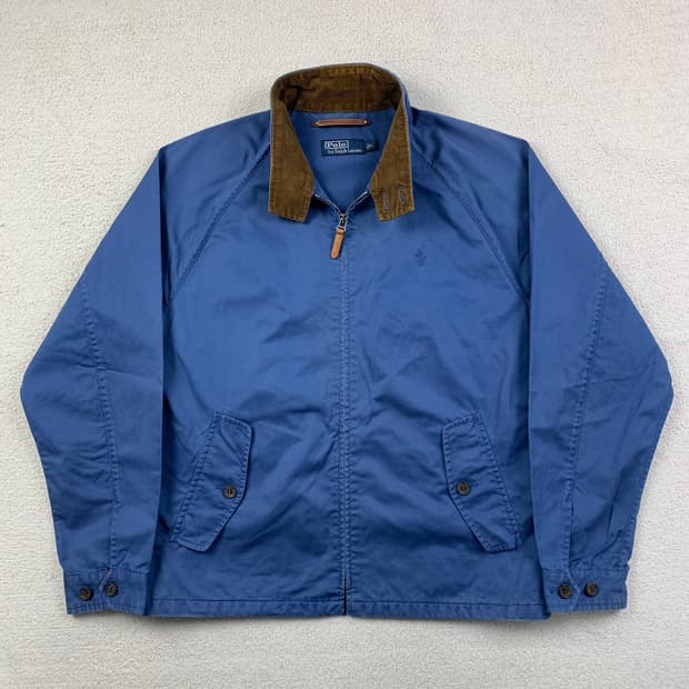 00‘s 폴로 랄프로렌 포니로고 코듀로이 카라 바라쿠타 헤링턴 자켓