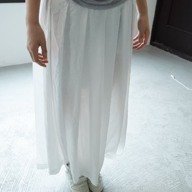 꼼데가르송 플리츠 롱 스커트