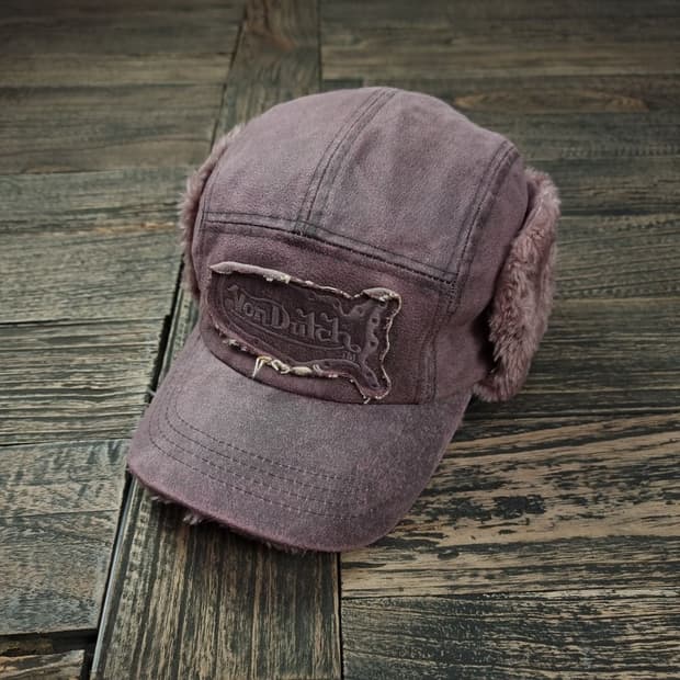 [본더치] 빅로고 Y2K 빈티지 스웨드 트루퍼 캡 M16387 