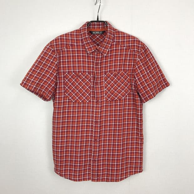 아크테릭스 체크 반팔 셔츠 남방 남성S (90-95)