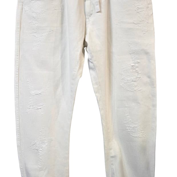 G-STAR화이트 데미지 조거팬(W33/L32)남여공용