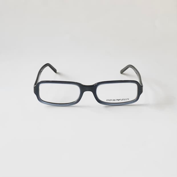 853 데드스탁 빈티지 엠포리오 아르마니 뿔테 블루 슬림 사각 남녀공용 