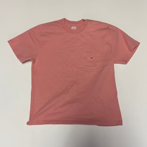 여성 DANTON 단톤 원 포켓 핑크 반팔 티셔츠 S