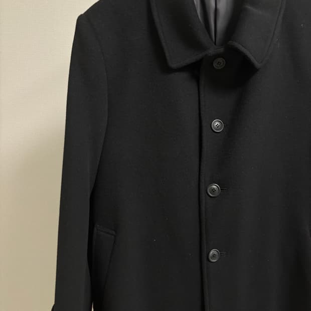 남성 블랙 캐시미어 코트