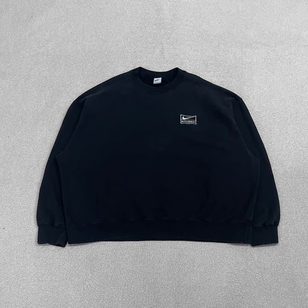 스투시 Stussy x 나이키 NRG 워시드 플리스 크루넥 맨투맨