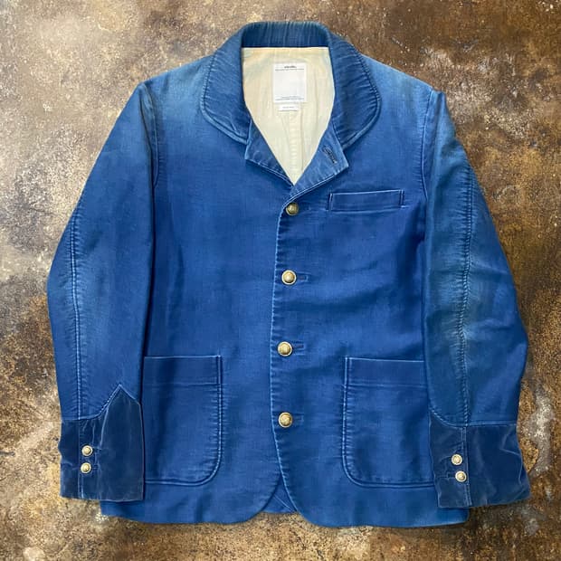 (3) Visvim 데님 블레이저 자켓 블루