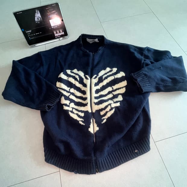 XTONZ 보운 니트 집업