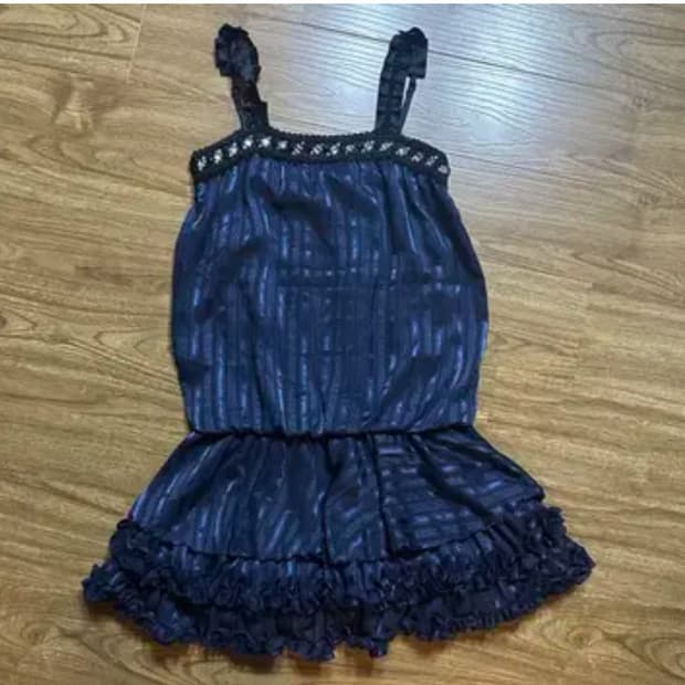 빈티지 보석 프릴 원피스 히메갸루 로걀 모리걸 일본 긱시크 고딕 펑크