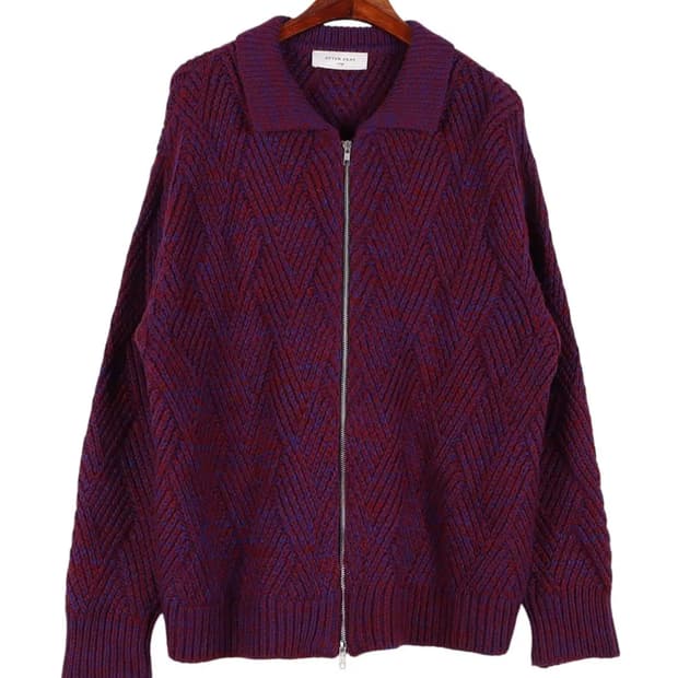 에프터프레이 인타르시아 니트집업 가디건