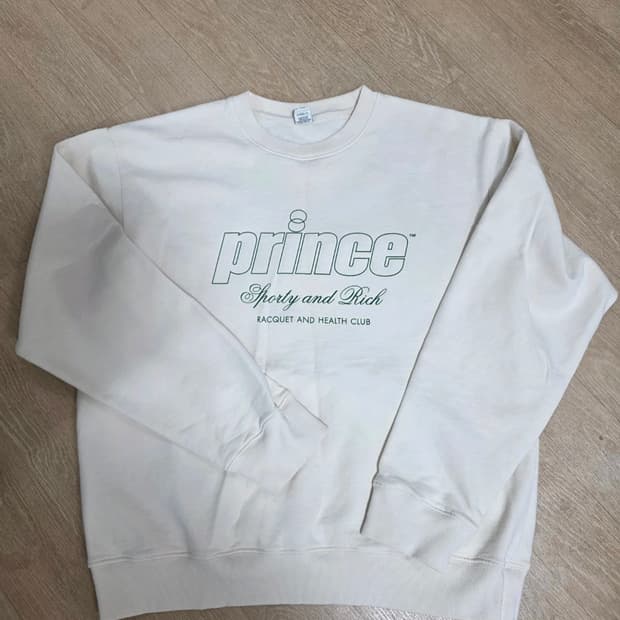 스포티앤리치 X 프린스 크루넥 셔츠 기모 맨투맨 M