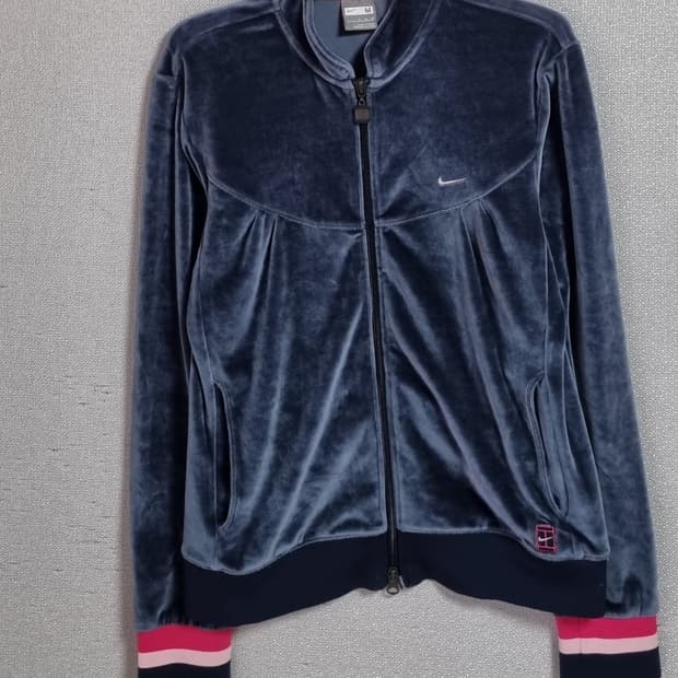 실측 S (55) 나이키 빈티지 네이비 벨벳 트랙탑 져지 (투웨이지퍼)