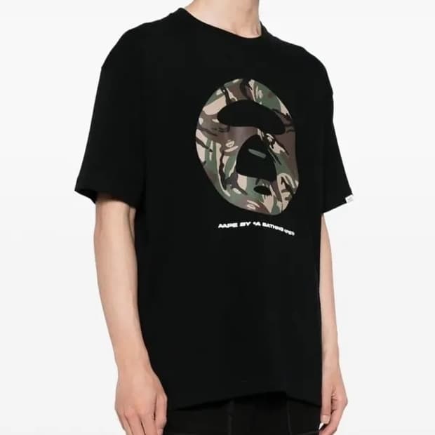 에이프 Aape 카모 반팔티 블랙