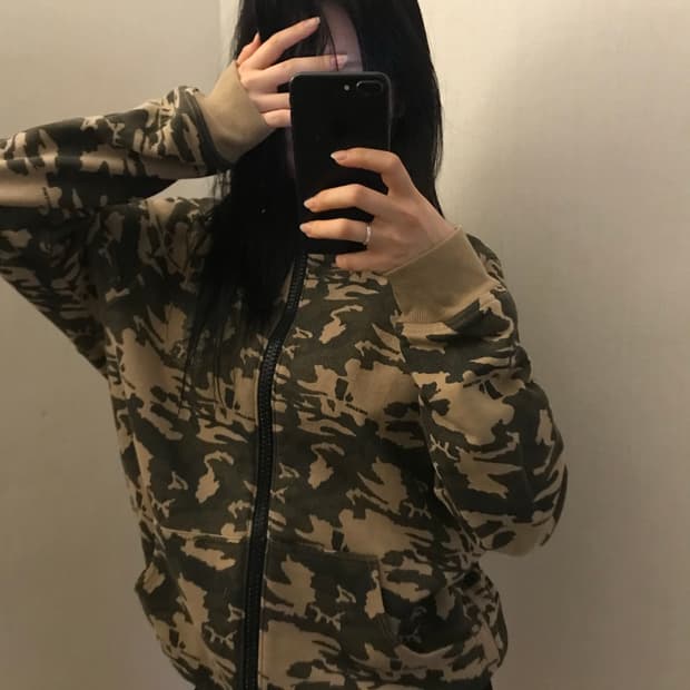 japanese vintage 카모 후드집업 