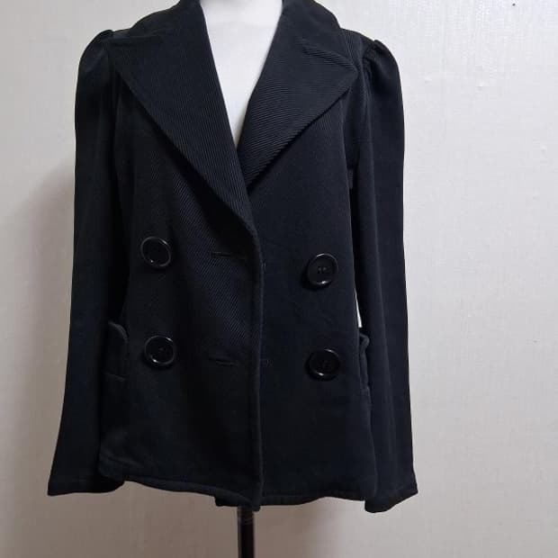 LIMI feu 리미 푸 데님쟈켓 S 퍼프소매 두꺼운 데님 골지텍스처 