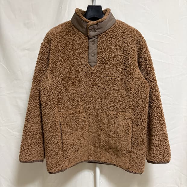 유니클로 X 화이트마운티니어링 후리스 스냅 풀오버 / 브라운, M