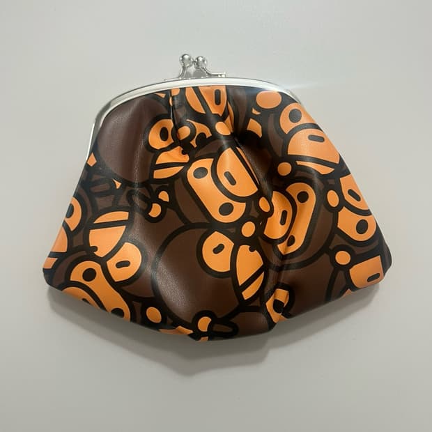 bape 베이프 마일로 가마구치 동전 지갑 파우치