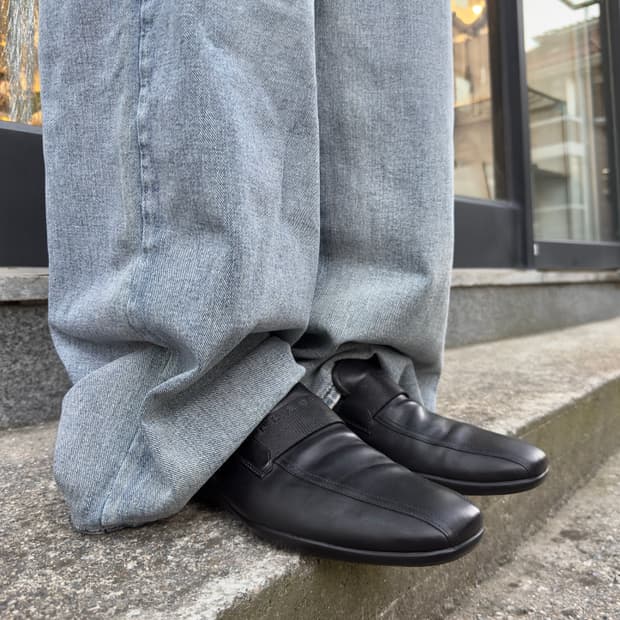 00s 빈티지 블락 프라다 스포츠 스퀘어 토 로퍼